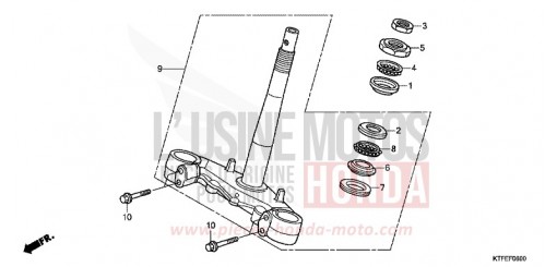 TIGE DE DIRECTION SH125C de 2012